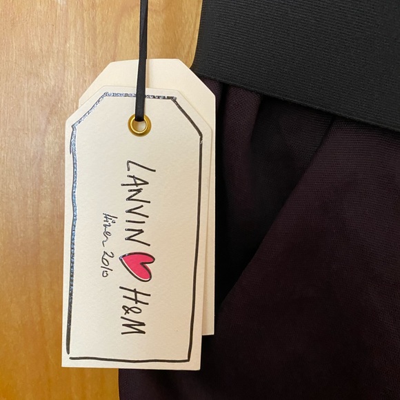 Lanvin x H&M Purple Ruched Puff One-Shoulder Dress - Picture 5 of 10